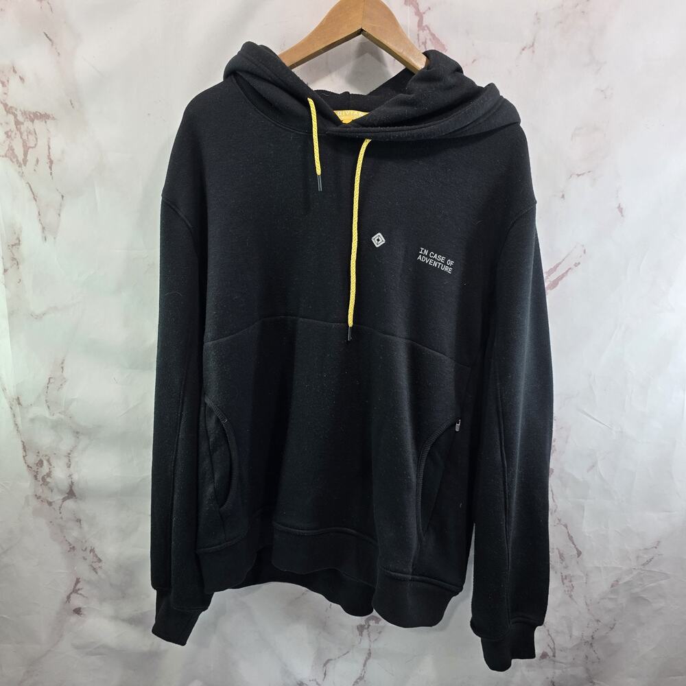 Rivian Hoodie Mens XL Black Sweatshirt Pullover Thick Wool Blend Adventure